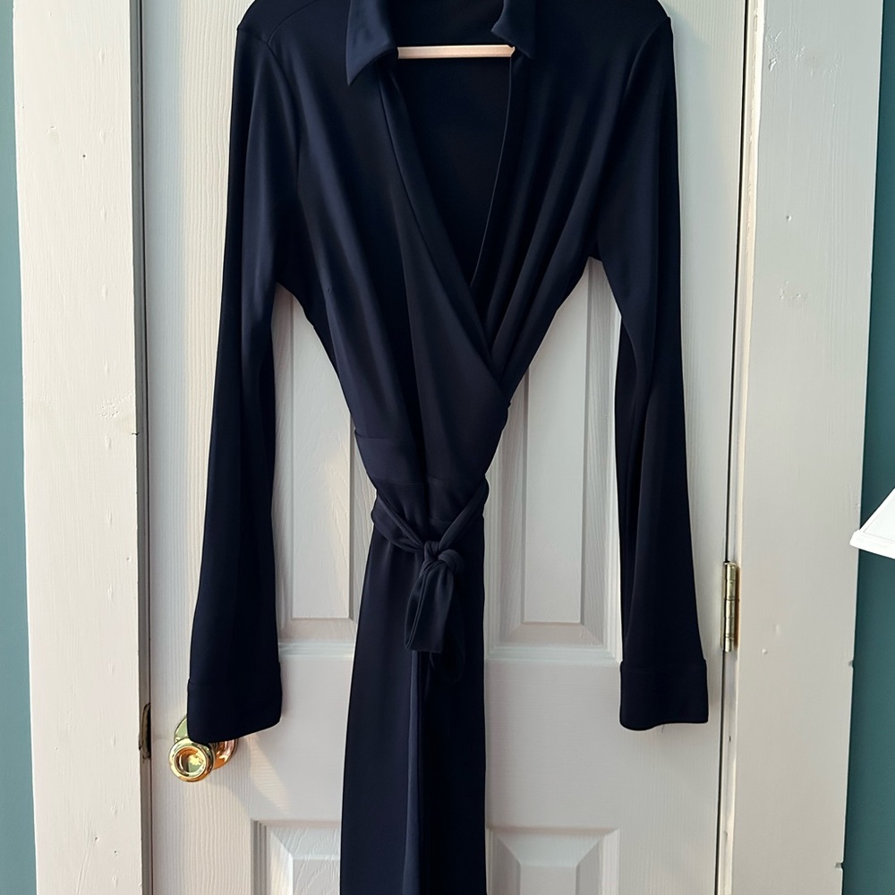 The Limited Black Long Sleeve Wrap-Style Dress